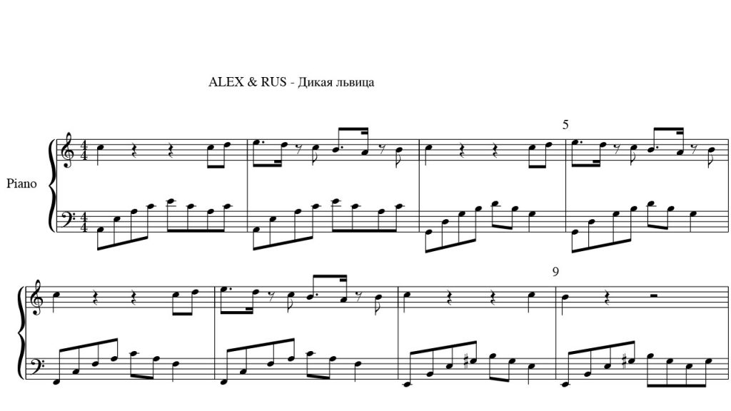 Песни дика львица. Алекс и рус Дикая львица. Дикая львица Alex & Rus. Дикая львица Ноты для фортепиано. Дикая львица Ноты.